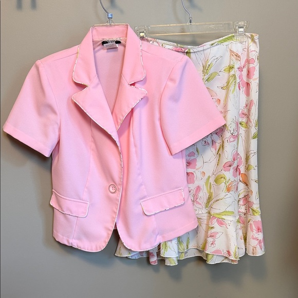 tabloid Dresses & Skirts - Tabloid Pink Blazer Skirt Set- Soft Bubblegum Pink